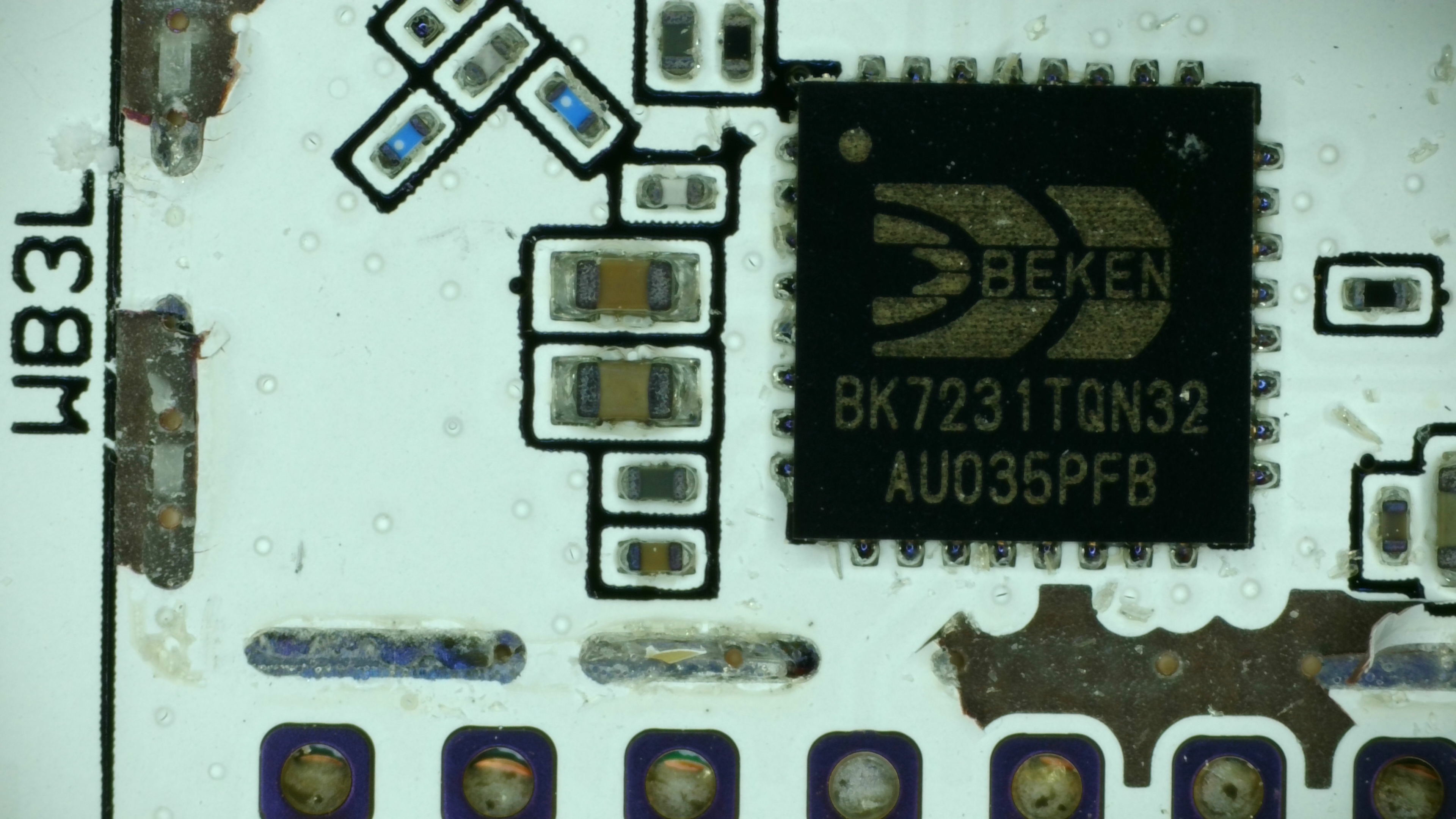 close up of the module with the chip mentioned